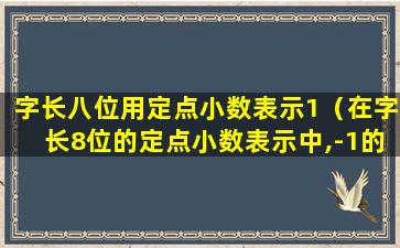 字长八位用定点小数表示1（在字长8位的定点小数表示中,-1的补码是( )）